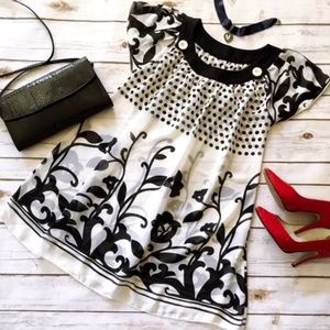 Piacere Black White Baby Doll Dress Street Fashion